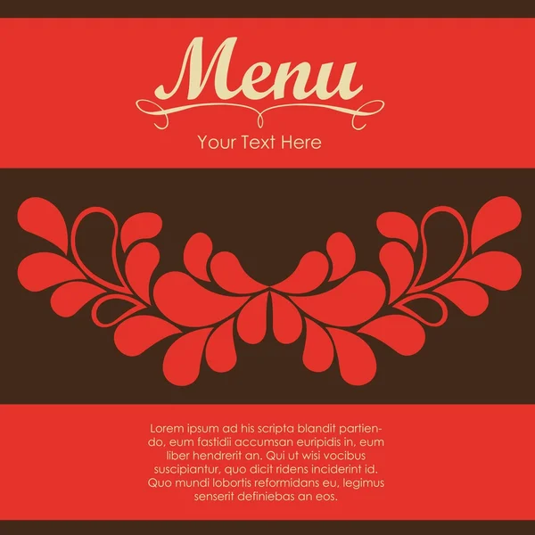 Elegante carta para menú de restaurante — Vector de stock