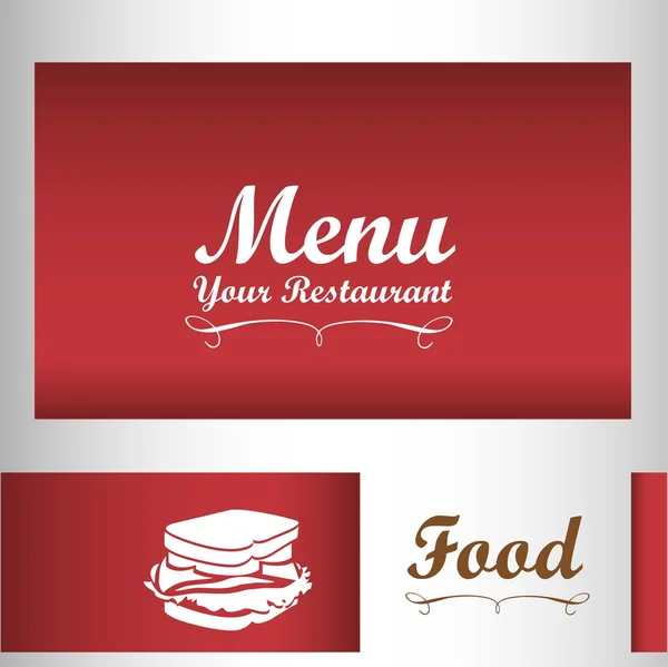 优雅卡为餐厅的菜单的 — 图库矢量图片