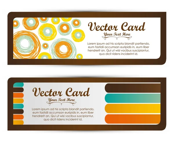 Cartões coloridos — Vetor de Stock
