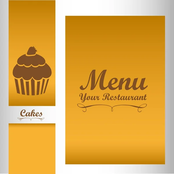 Cartão elegante para menu de sobremesa — Vetor de Stock