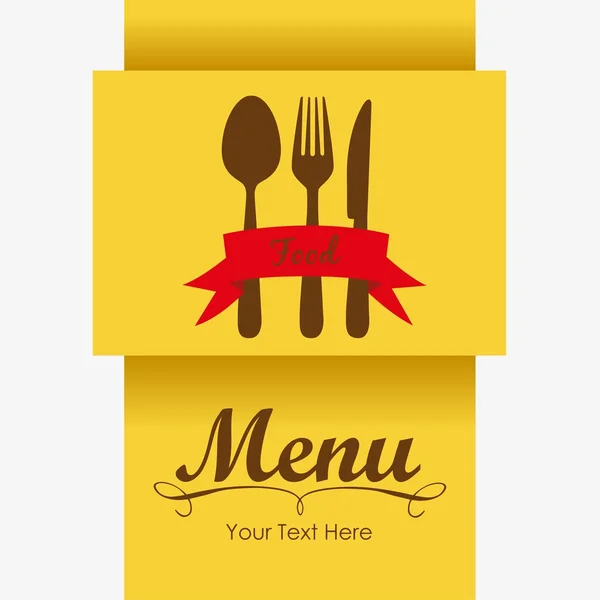 Cartão elegante para menu de restaurante — Vetor de Stock