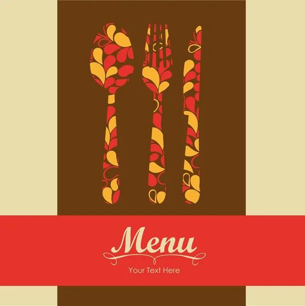 Elegante Karte für Restaurant-Menü — Stockvektor