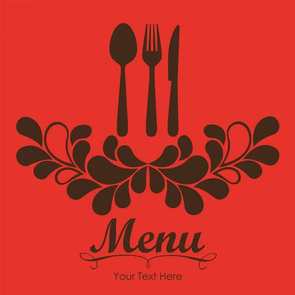 Elegante carta per menu ristorante — Vettoriale Stock