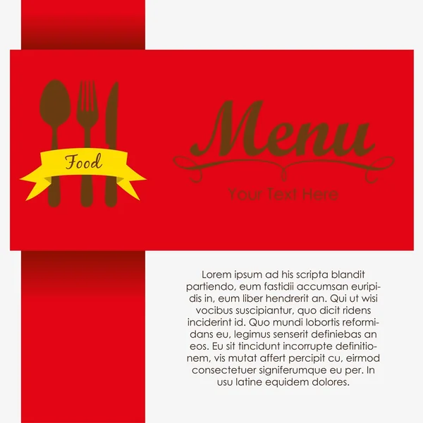 Elegante Karte für Restaurant-Menü — Stockvektor