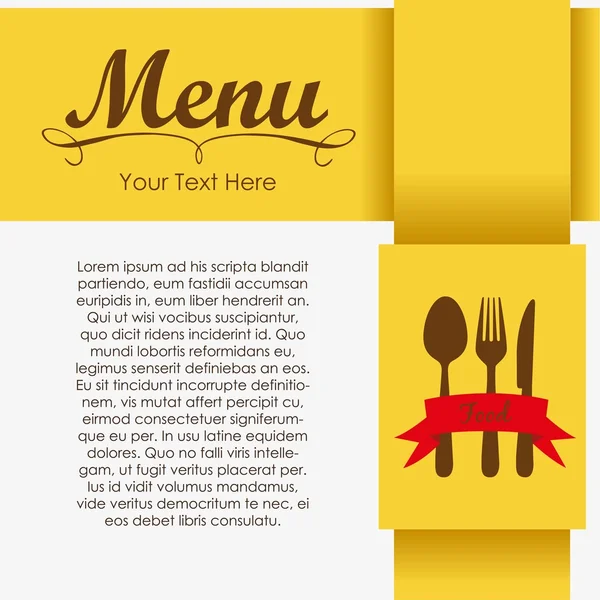 Elegant card for restaurant menu — Stock Vector