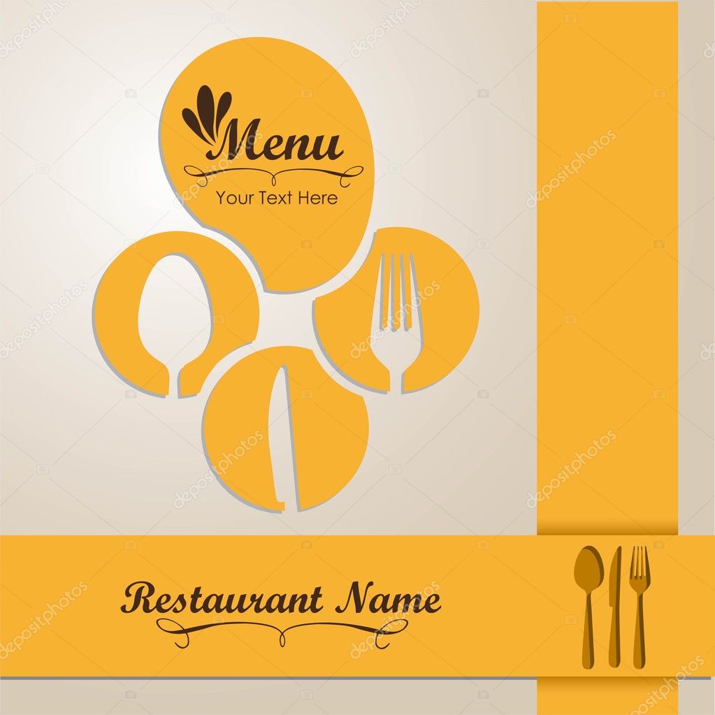 Elegant card for restaurant menu