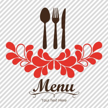 Elegant card for restaurant menu clipart