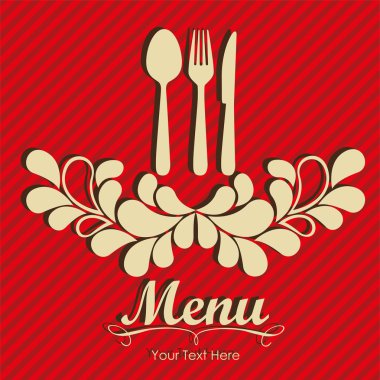 Elegant card for restaurant menu clipart