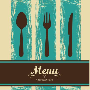 Elegant card for restaurant menu clipart