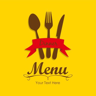 Elegant card for restaurant menu clipart