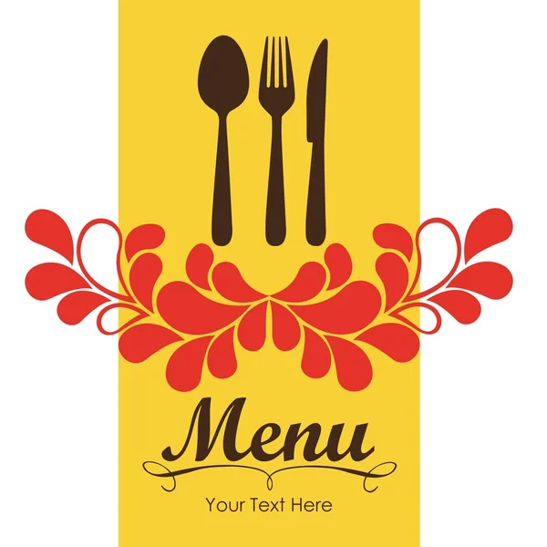 Cartão elegante para menu de restaurante — Vetor de Stock