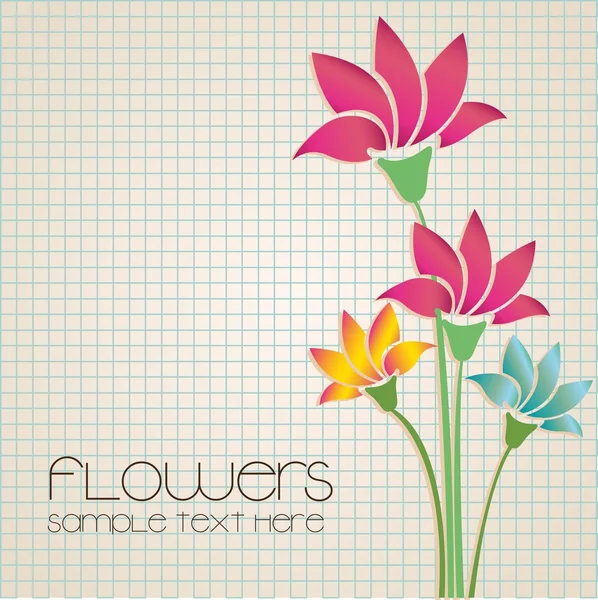 シンプルな花の背景 — ストックベクタ