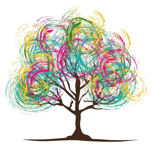 Bir ağacın çizimi — Stok Vektör