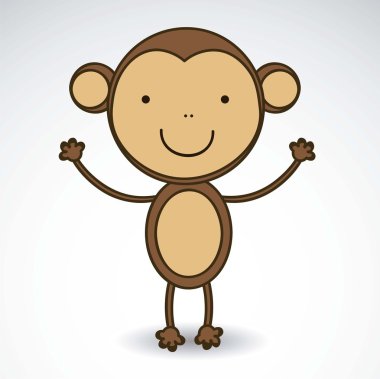 Cute monkey clipart