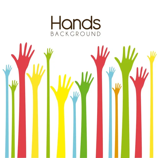 Hands background — Stock Vector