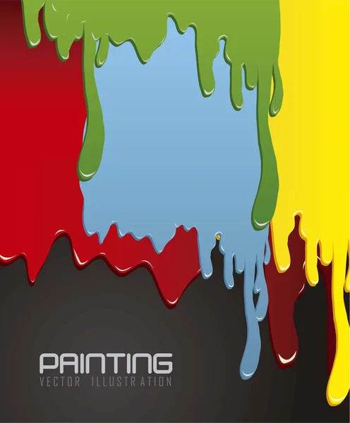 Paint dripping — Stock Vector