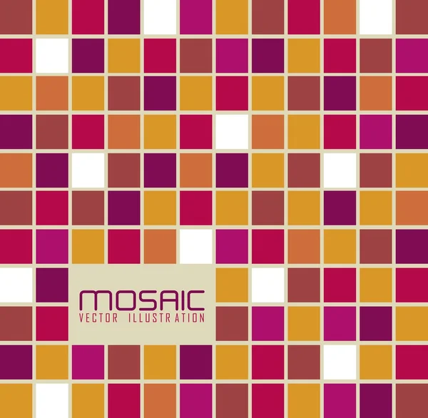 Mosaik aus farbigen Quadraten — Stockvektor
