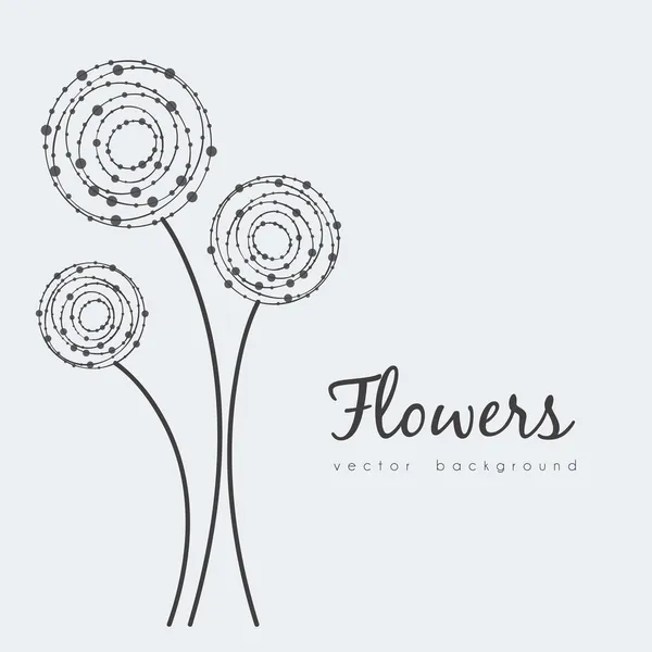 繊細な花々 — ストックベクタ