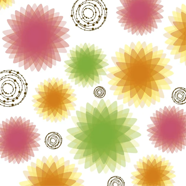 Lumières, lueurs et flous dans les fleurs — Image vectorielle