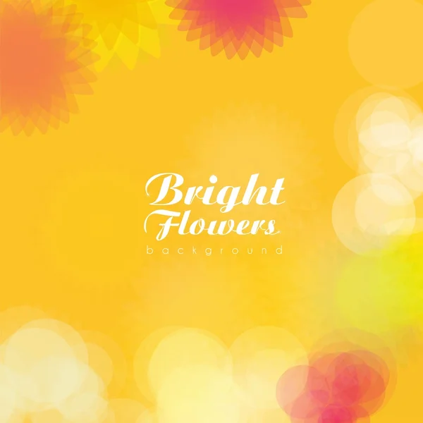 Lichten, gloed, vervagen en heldere bloemen — Stockvector