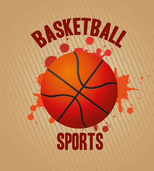 Ilustracja koszykówka piłka — Wektor stockowy