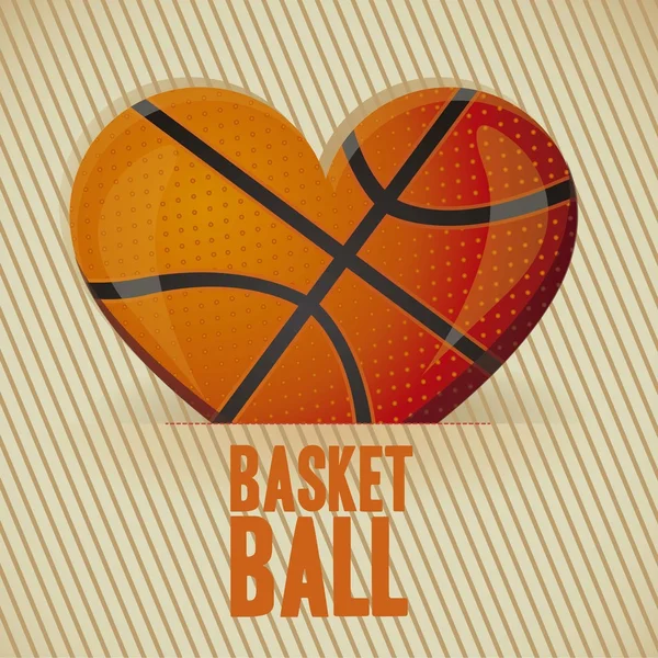Баскетбольное сердце — стоковый вектор
