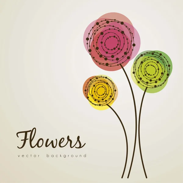 Flores delicadas — Vector de stock