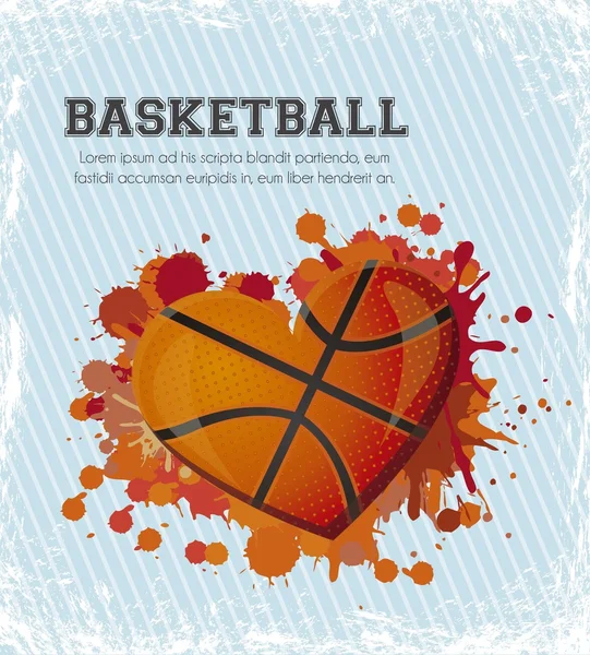 Basketball hjerte – Stock-vektor