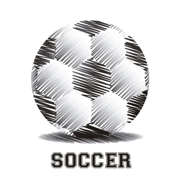 Scratches soccer ball — Stock Vector