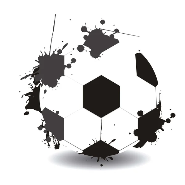 Soccer ball formed with paint stains — Stock Vector