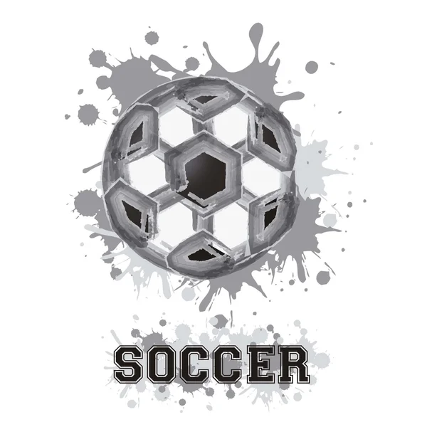 Pallone da calcio formato con macchie di vernice — Vettoriale Stock