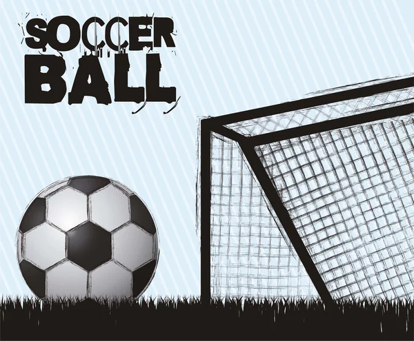 Ilustrace grunge fotbalového míče — Stockový vektor