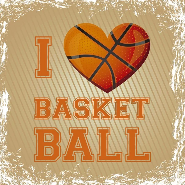 篮球的心 — 图库矢量图片