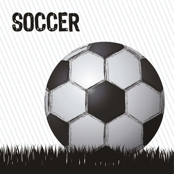 Illustration du ballon de football grunge — Image vectorielle