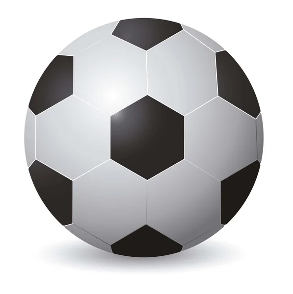 Realistic soccer ball — Stock Vector