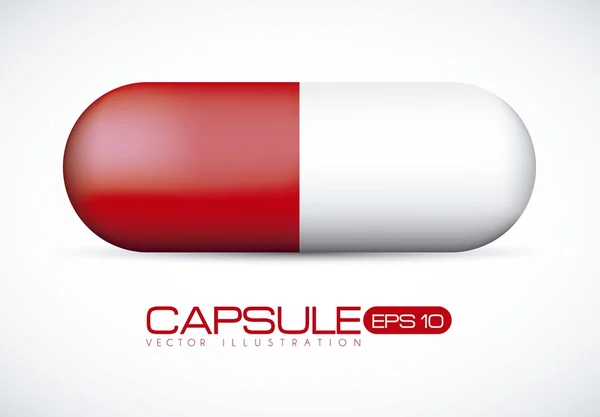 Illustration de la capsule rouge — Image vectorielle