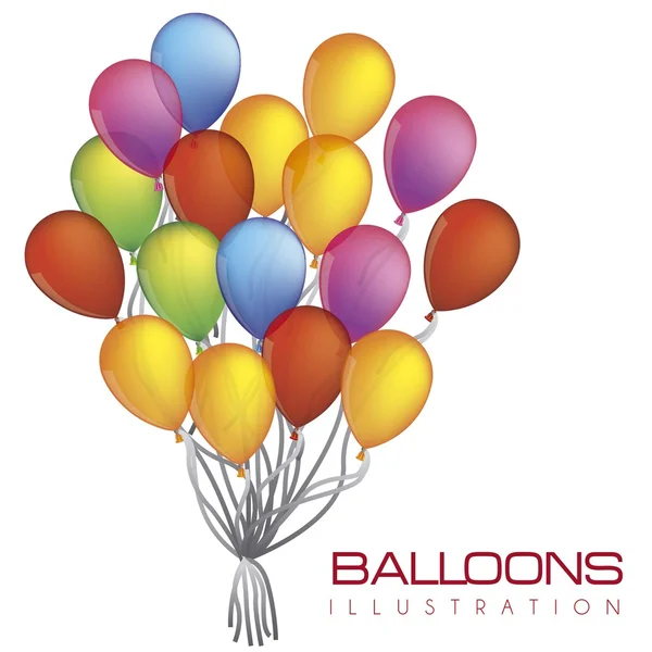 Illustration av färgglada ballonger — Stock vektor
