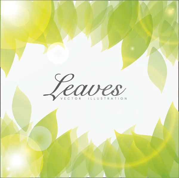 Illustration des feuilles brillantes — Image vectorielle