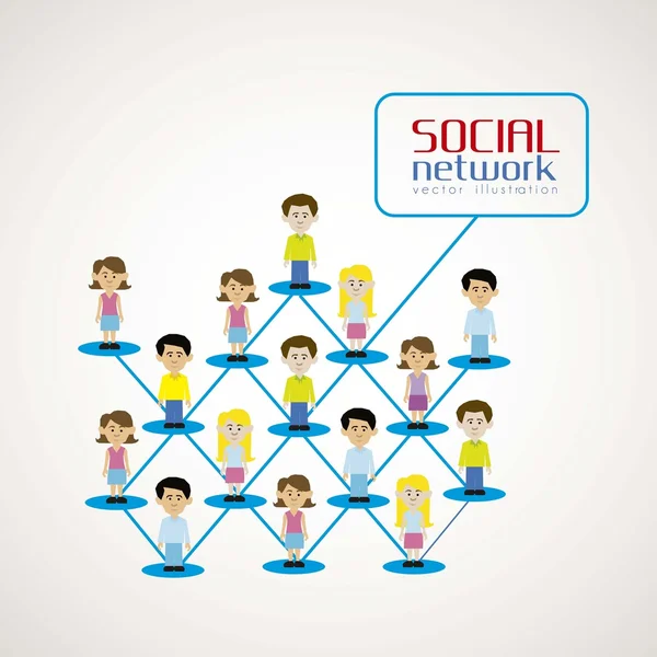 Social networking — Stock Vector
