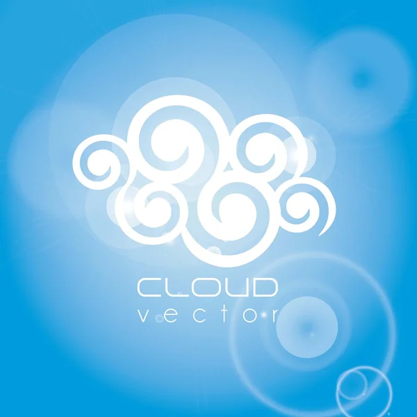 Nube blanca — Vector de stock