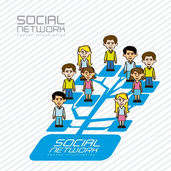 Illustration of social networks — Stock Vector