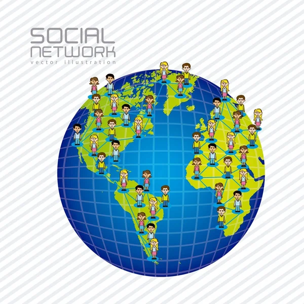 Sosyal ağlar çizimi — Stok Vektör