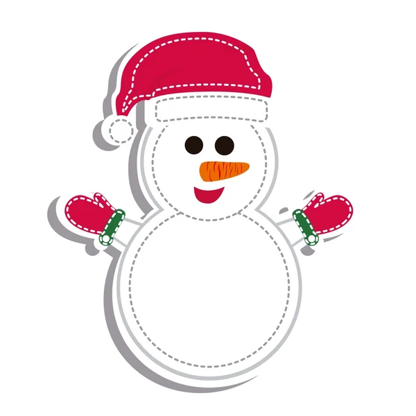 Illustration du bonhomme de neige — Image vectorielle
