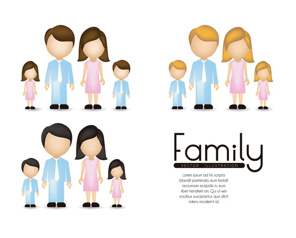 Family illustration — Stock Vector