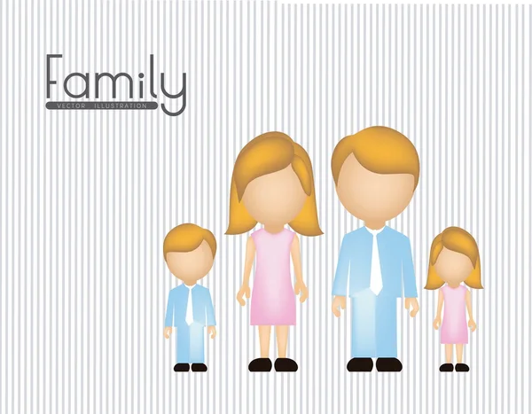 Illustration de famille — Image vectorielle