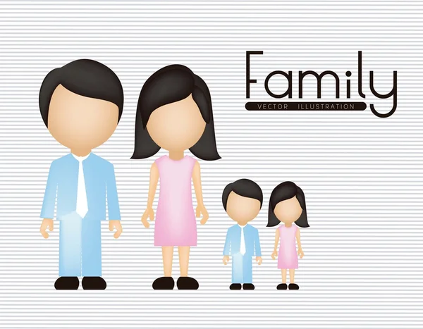 Family illustration — Stock Vector