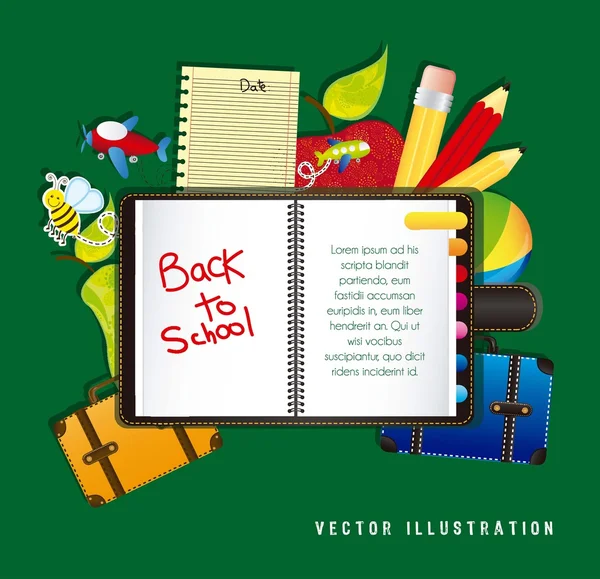 Ilustrace zpět do školy — Stockový vektor