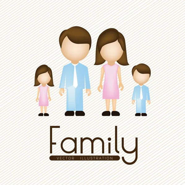 Illustration de famille — Image vectorielle