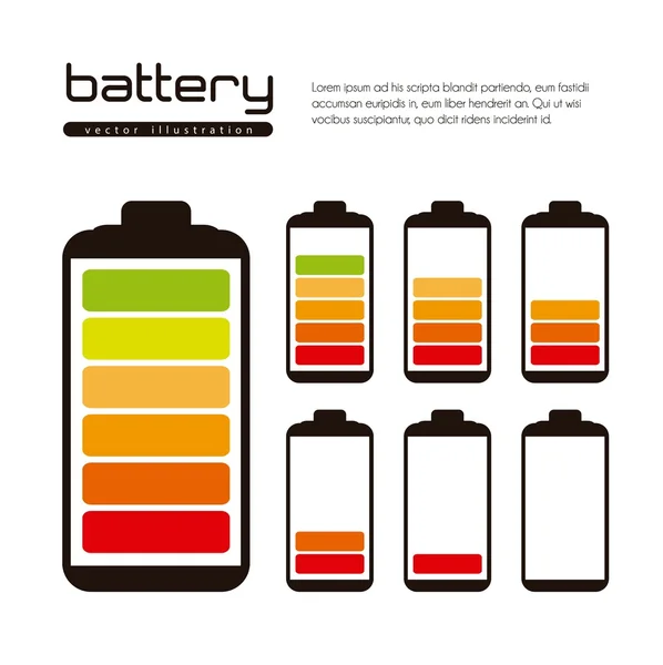 Battery load — Stock Vector