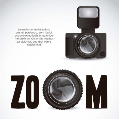 lens camera and professional camera clipart